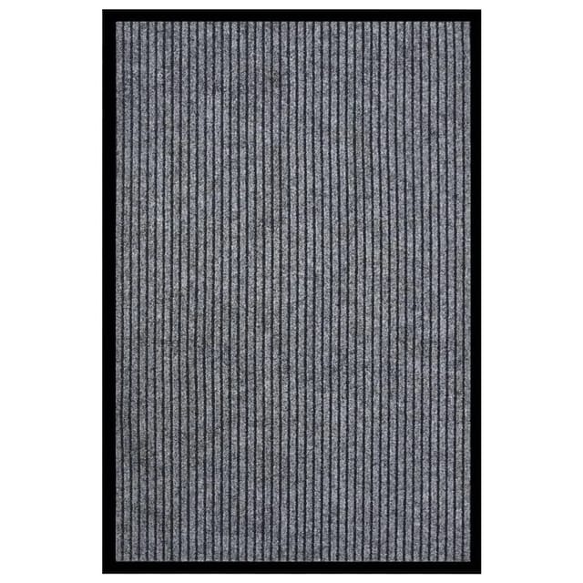 vidaXL Fußmatte Grau Gestreift 80x120 cm 331606