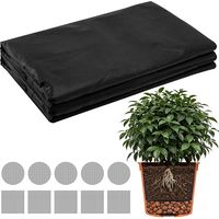 Vliesfiltergewebe Für Blumentöpfe, 2 M X 5 M, Zuschneidbar, Vliesstoff Für Pflanztöpfe Mit Drainagegitter, 50 G/m², Blumenkasten, Unkrautbekämpfung, Drainagegewebe Gegen
