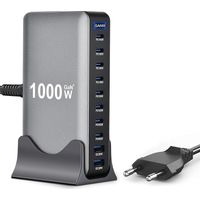 Gan Iii Max Pd140w/1000w Qc20w Schnellladegerät Für Laptops (8c + 2a) Kompatibel Mit Macbook Pro/air, Ipad, Iphone, Hp, Galaxy S25 Usw.