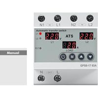 Automatischer Umschalter, Einphasig 63 A Ac 220 V Mit Led-anzeige, Überspannungs- Und Unterspannungsschutz Für Generatoren Und Photovoltaikanlagen