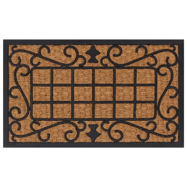 vidaXL Fußmatte Rechteckig 45x75 cm Gummi und Kokosfaser 155666