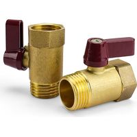 Stück 1/2-zoll-kugelhähne Aus Messing, Metallventile Mit Innen- Und Außengewinde, Korrosionsbeständig Für Küche Und Wc