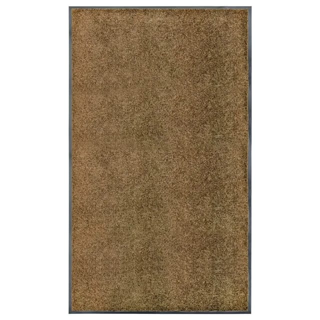 vidaXL Fußmatte Waschbar Braun 90x150 cm 323437