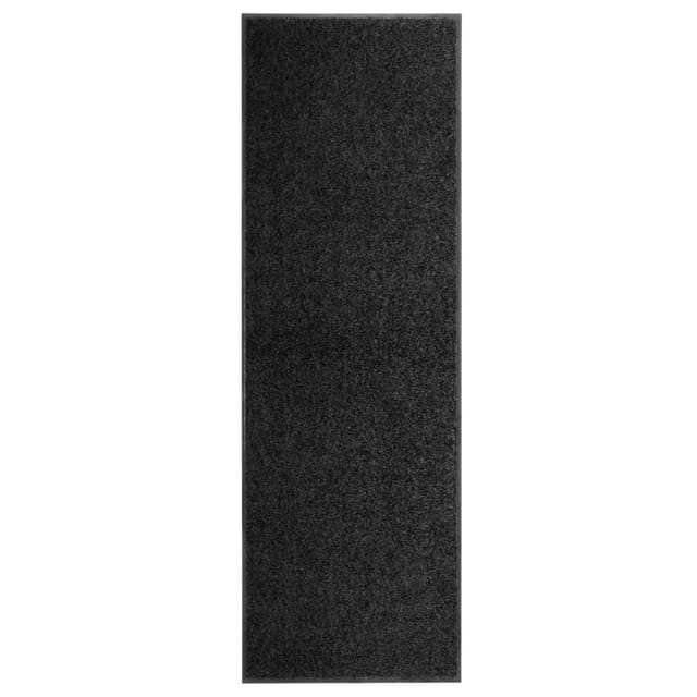 vidaXL Fußmatte Waschbar Schwarz 60x180 cm 323411