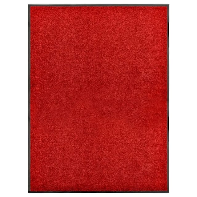 vidaXL Fußmatte Waschbar Rot 90x120 cm 323424