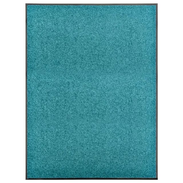 vidaXL Fußmatte Waschbar Cyan 90x120 cm 323460