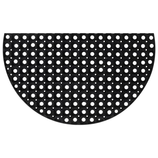 vidaXL Fußmatte Halbrund 45x75 cm Gummi 155656