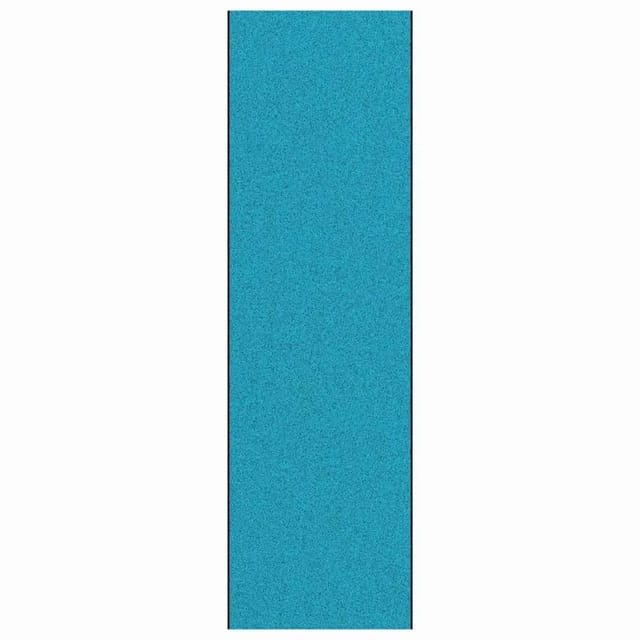 vidaXL Fußmatte Cyan und Schwarz 120 x 400 cm Polyamid und PVC 4100752
