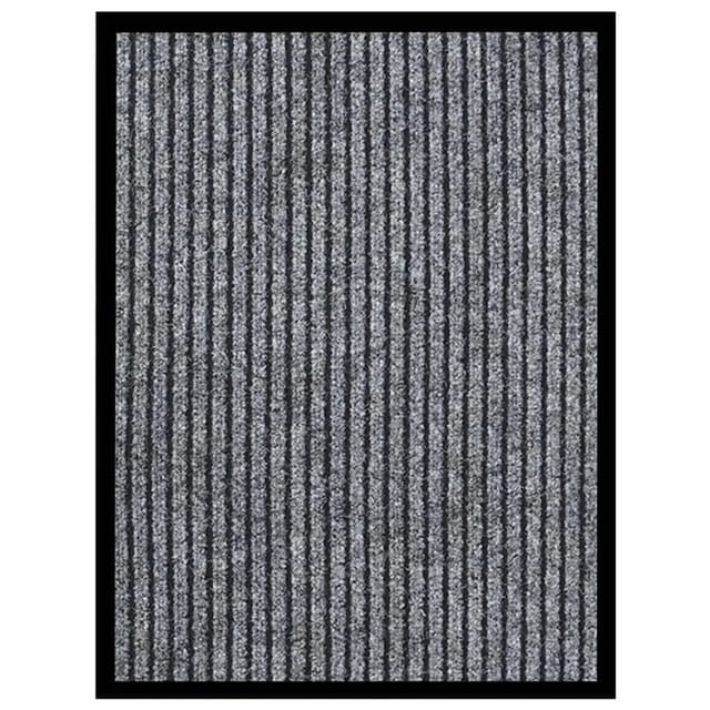 vidaXL Fußmatte Grau Gestreift 40x60 cm 331604