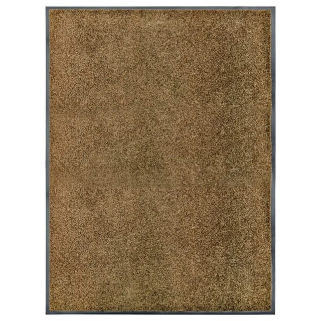vidaXL Fußmatte Waschbar Braun 90x120 cm 323436