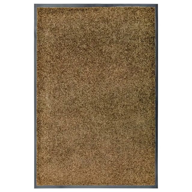 vidaXL Fußmatte Waschbar Braun 60x90 cm 323434