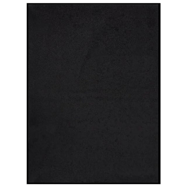 vidaXL Fußmatte 60x80 cm Schwarz 331596