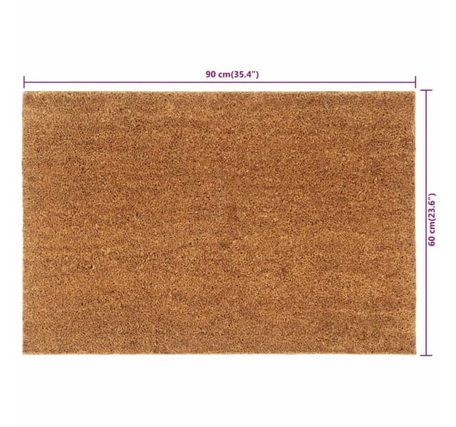 vidaXL Fußmatte Natur 60x90 cm Kokosfaser Getuftet 155602