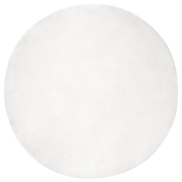 vidaXL Kunstfell Hasen Teppich Olite Weiß Ø 160 cm Polyester 42021626