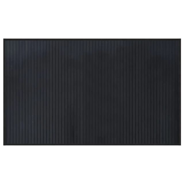 vidaXL Teppich Rechteckig Schwarz 60x100 cm Bambus 376828