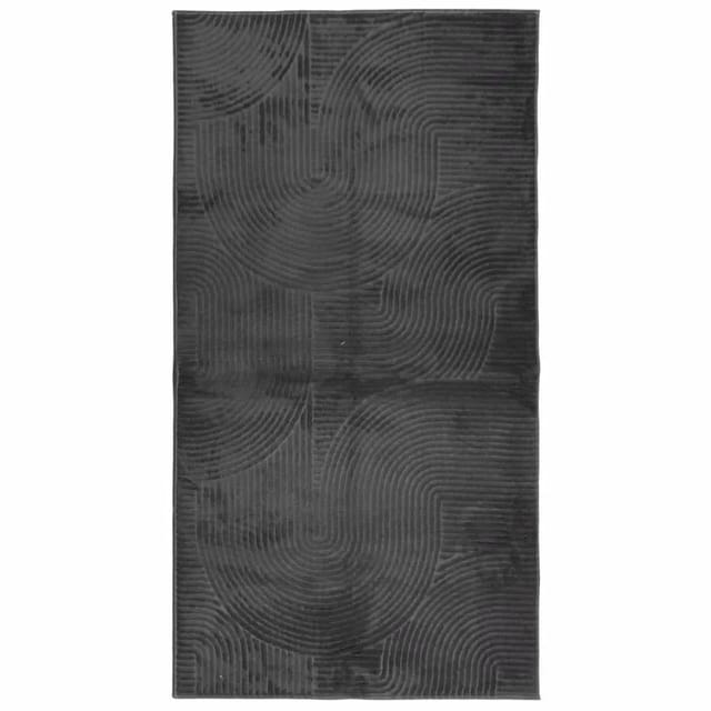vidaXL Teppich IZA Kurzflor Skandi-Stil Anthrazit 80x150 cm 375426