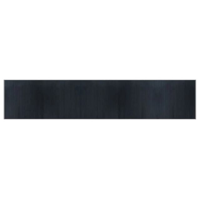 vidaXL Teppich Rechteckig Grau 100x500 cm Bambus 376964
