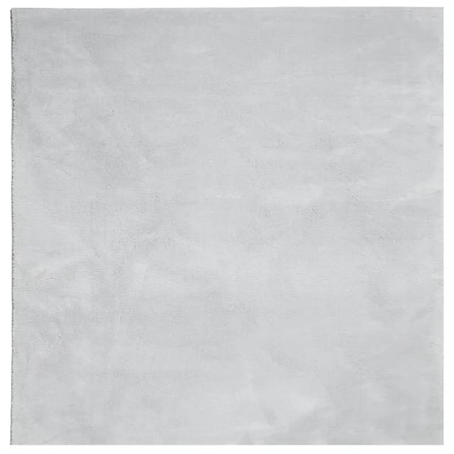 vidaXL Teppich HUARTE Kurzflor Weich und Waschbar Grau 240x240 cm 375082