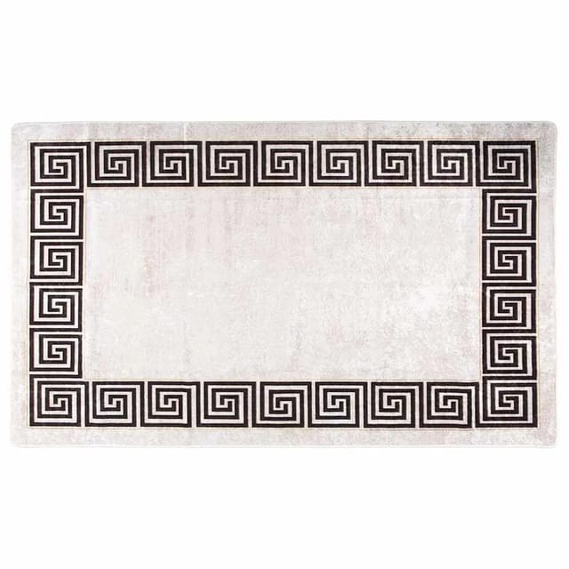 vidaXL Teppich Waschbar 120x180 cm Hellbeige Rutschfest 337948
