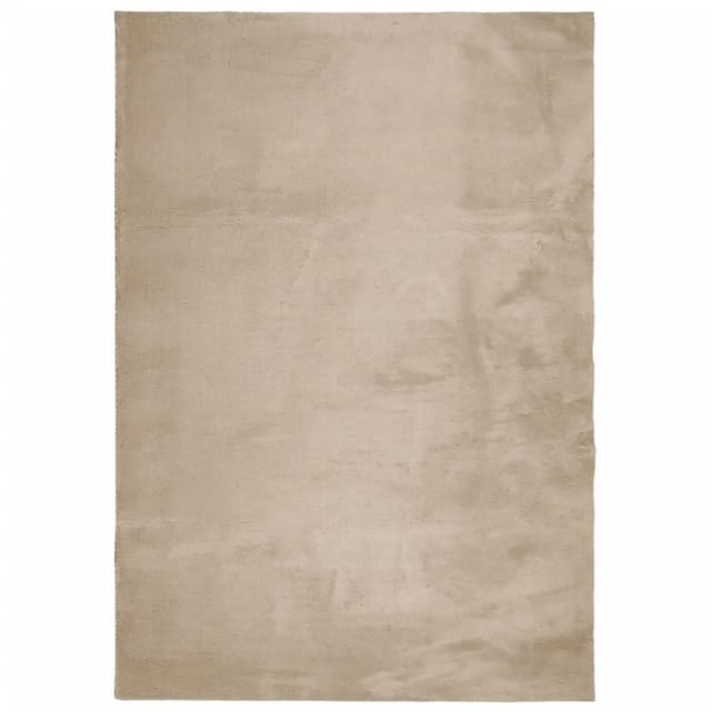 vidaXL Teppich HUARTE Kurzflor Weich und Waschbar Sandfarben 140x200cm 375058