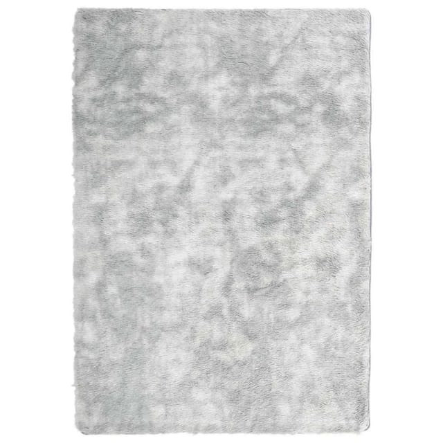 vidaXL Teppich Shaggy Hochflor NAVARRA Silbergrau 120x170 cm Polyester 4102828