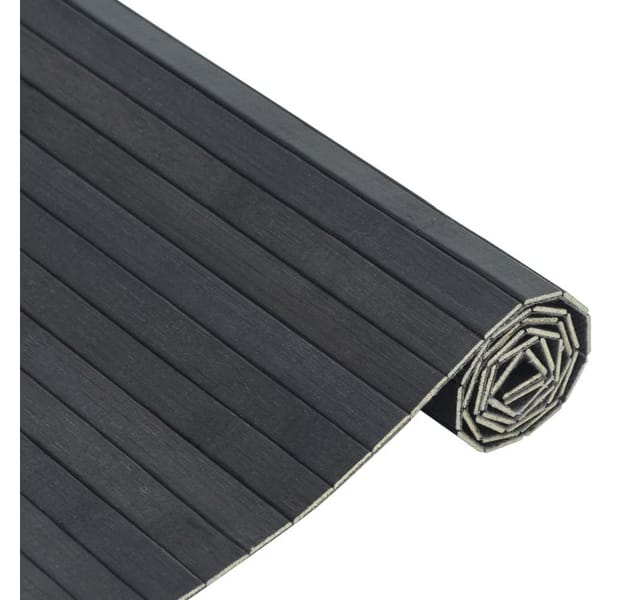 vidaXL Teppich Rechteckig Grau 70x100 cm Bambus 376742