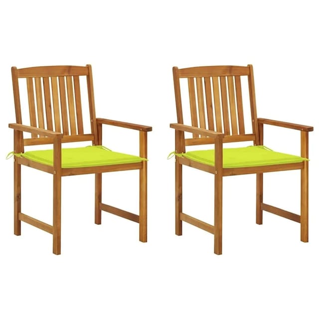 vidaXL Gartenstühle mit Kissen 2 Stk Massivholz Akazie 3061189