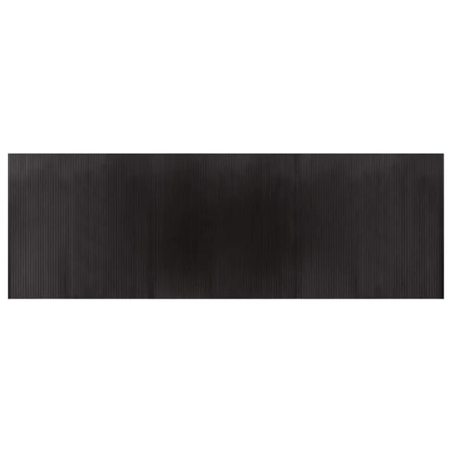 vidaXL Teppich Rechteckig Dunkelbraun 100x300 cm Bambus 376815