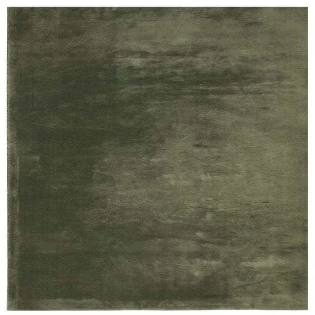 vidaXL Teppich HUARTE Kurzflor Weich und Waschbar Waldgrün 120x120 cm 375094