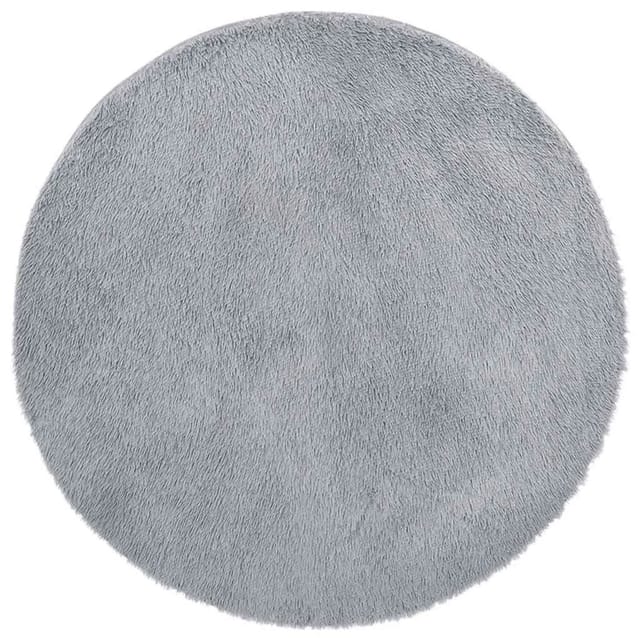 vidaXL Teppich Shaggy Hochflor NAVARRA Hellgrau 100x100 cm Polyester 4102898