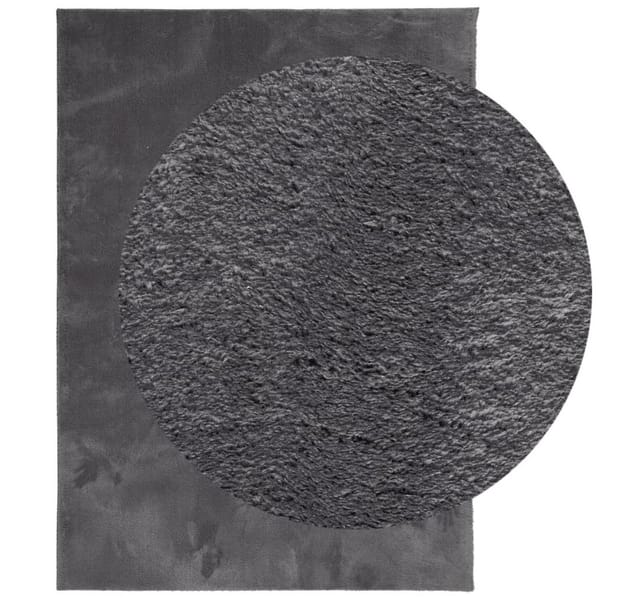 vidaXL Teppich HUARTE Kurzflor Weich und Waschbar Anthrazit 240x340 cm 375007