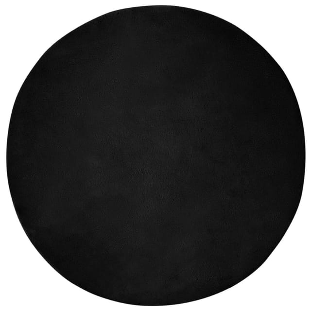 vidaXL Kunstfell Hasen Teppich Olite Schwarz Ø 120 cm Polyester 42021735