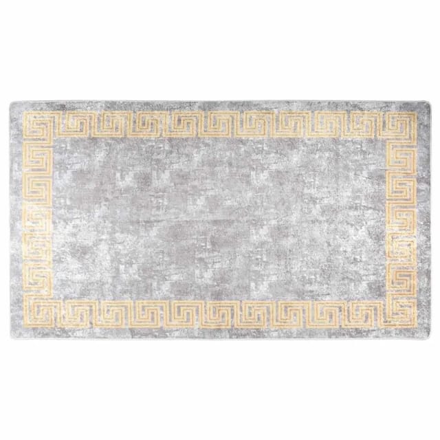 vidaXL Teppich Waschbar Grau 190x300 cm Rutschfest 337938