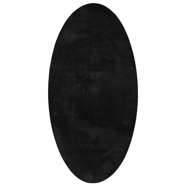 vidaXL Teppich HUARTE Schwarz 100 x 200 cm 100 %Polyester 4103650