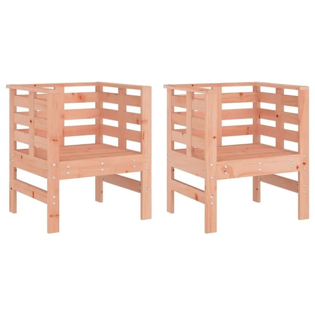 vidaXL Gartenstühle 2 Stk 61,5x53x71 cm Massivholz Douglasie 825133