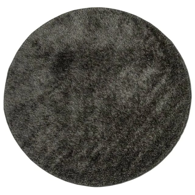 vidaXL Teppich ISTAN Hochflor Glänzend Anthrazit Ø 160 cm 375648