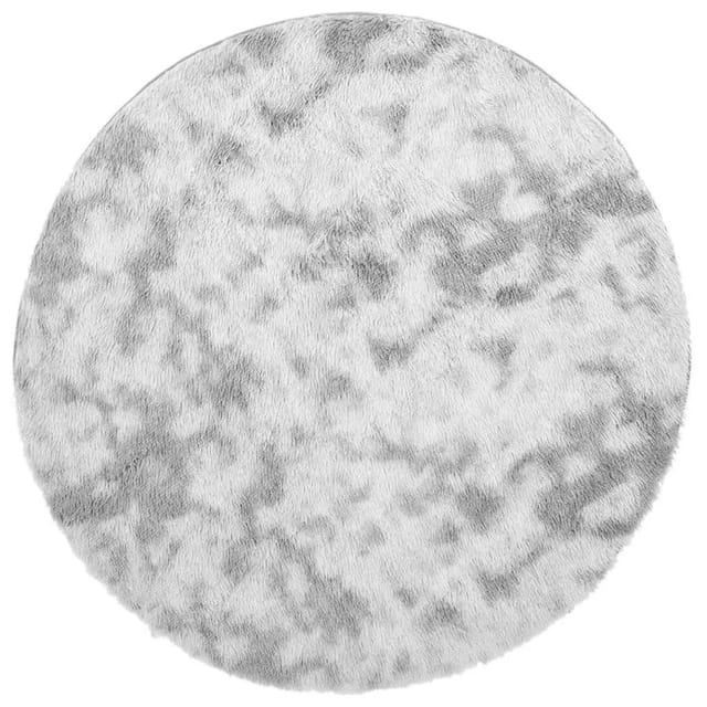 vidaXL Teppich Shaggy Hochflor NAVARRA Silbergrau 120x120 cm Polyester 4102908