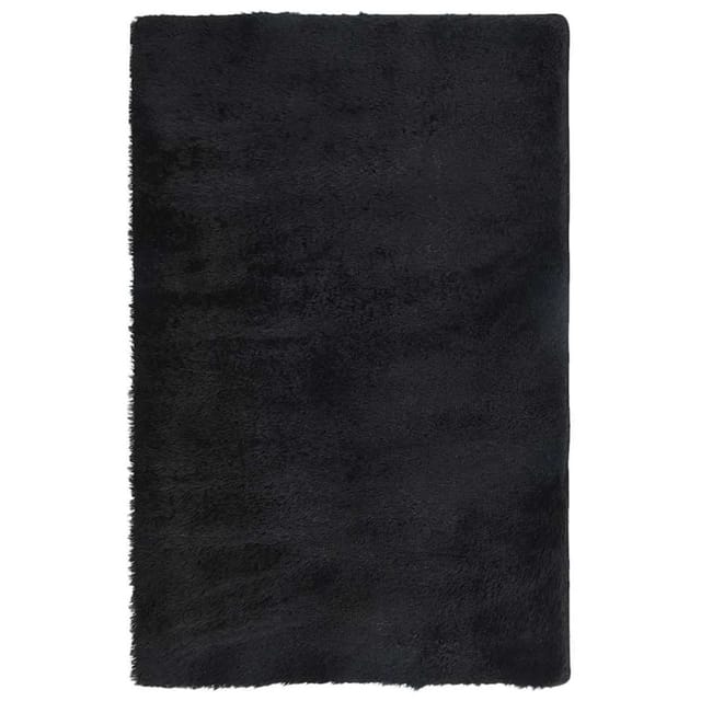 vidaXL Teppich Shaggy Hochflor NAVARRA Schwarz 130x200 cm Polyester 4102830