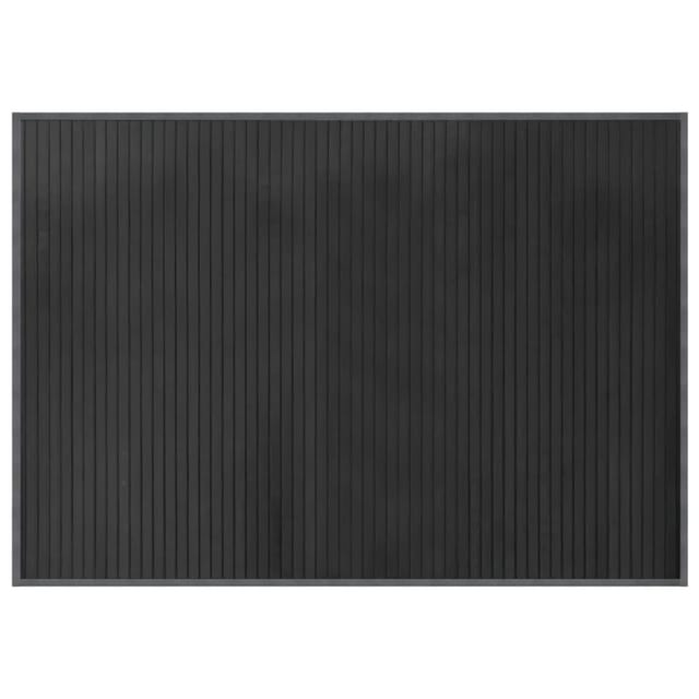 vidaXL Teppich Rechteckig Grau 70x100 cm Bambus 376868