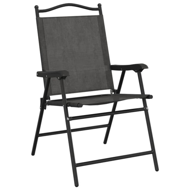 vidaXL Klappbare Gartenstühle 8 Stk Graumeliert Stahl und Textilene 3157288