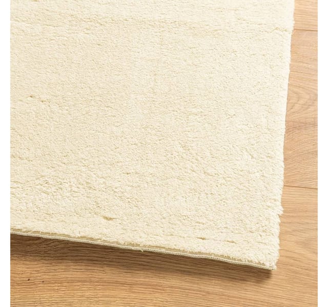 vidaXL Teppich HUARTE Kurzflor Weich und Waschbar Creme 120x120 cm 375037