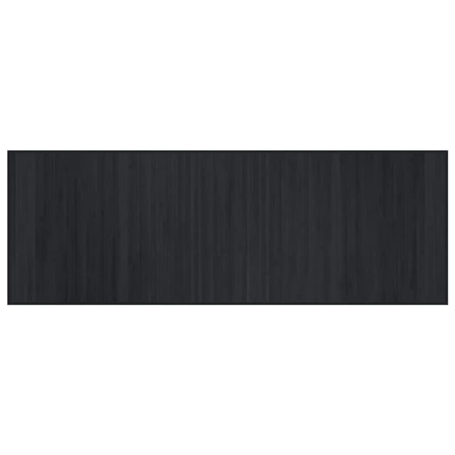 vidaXL Teppich Rechteckig Schwarz 70x200 cm Bambus 376870