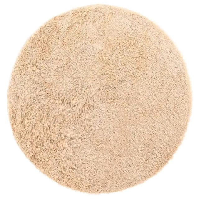 vidaXL Teppich Shaggy Hochflor NAVARRA Beige 120x120 cm Polyester 4102901