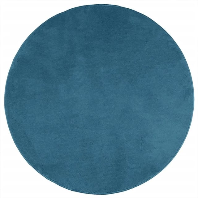 vidaXL Teppich OVIEDO Kurzflor Türkis Ø 120 cm 375611