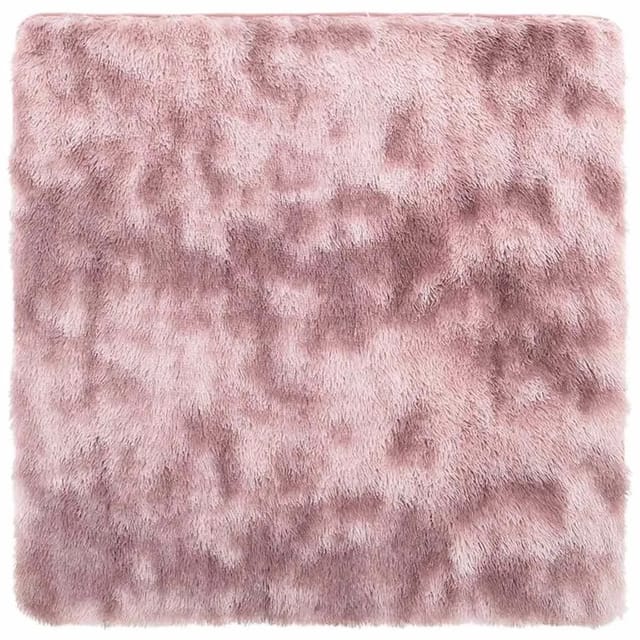 vidaXL Teppich Shaggy Hochflor NAVARRA Altrosa 160x160 cm Polyester 4102873