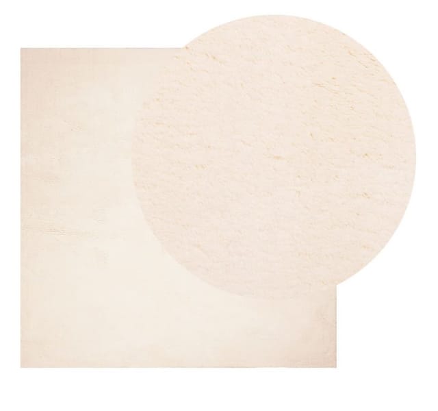 vidaXL Teppich HUARTE Kurzflor Weich und Waschbar Beige 200x200 cm 375023
