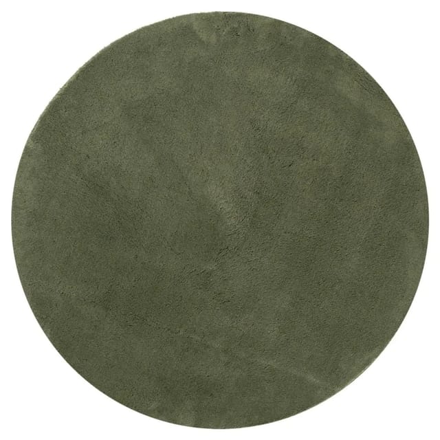 vidaXL Teppich HUARTE Kurzflor Weich und Waschbar Waldgrün Ø 120 cm 375105