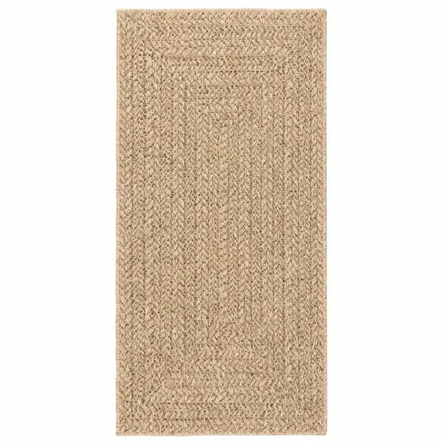 vidaXL Teppich ZIZUR Beige 60x110 cm Jute-Optik Indoor und Outdoor 4010388