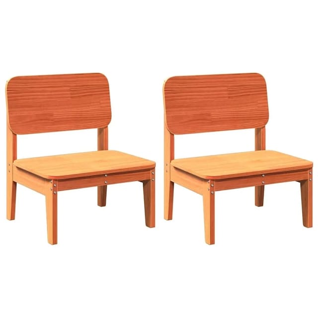 vidaXL Gartenstühle 2 Stk Wachsbraun 60x52,5x72 cm Massivholz Kiefer 859324