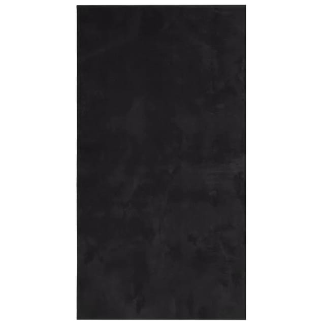 vidaXL Teppich HUARTE Kurzflor Weich und Waschbar Schwarz 80x150 cm 375109
